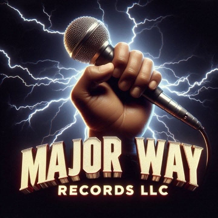 Major Way Records LLC microphone and lightning artwork