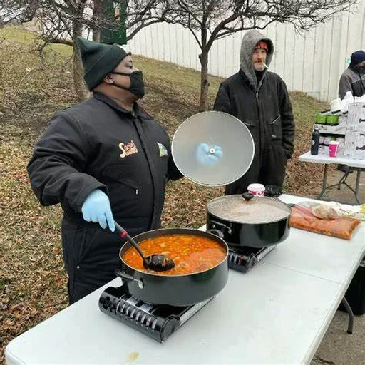 Taste for the Homeless community meal preparation